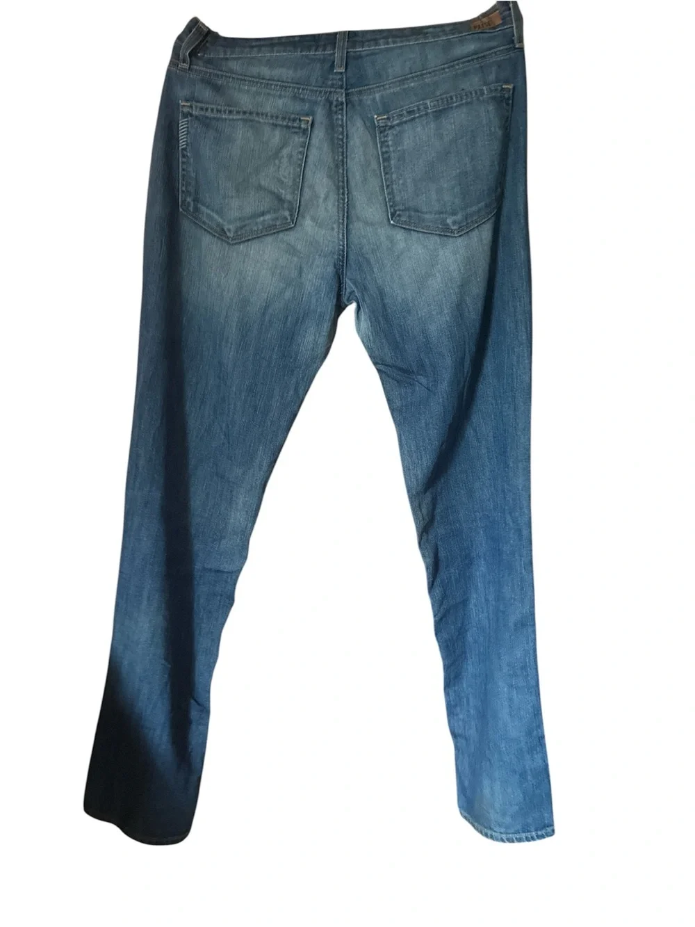 PAIGE Men's Slim Tapered Jeans Size 30 Medium Wash Whiskered Denim